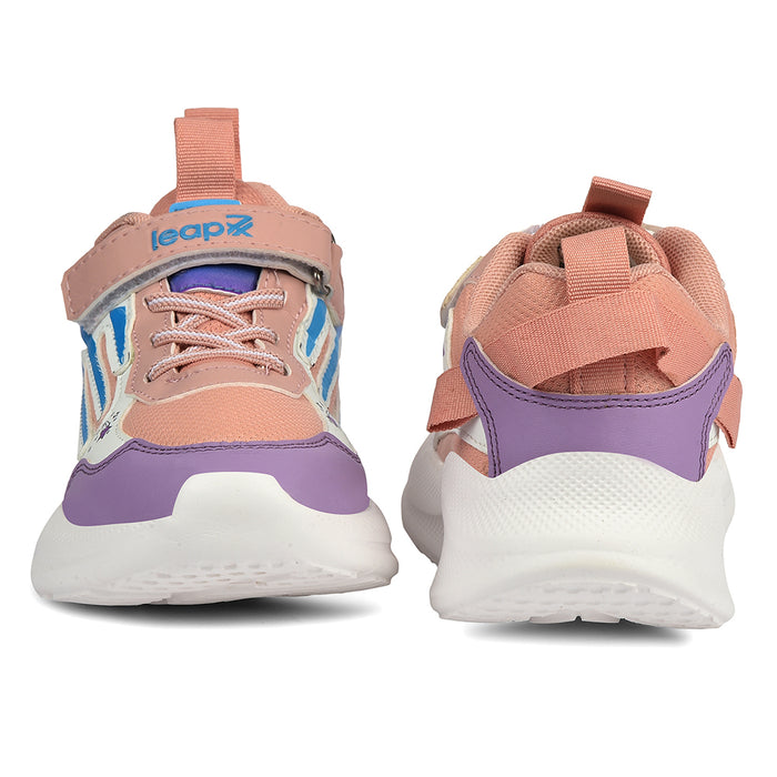 Leap7X Peach Sports Non Lacing Walking Shoes For Kids Ryan 1V By Liberty