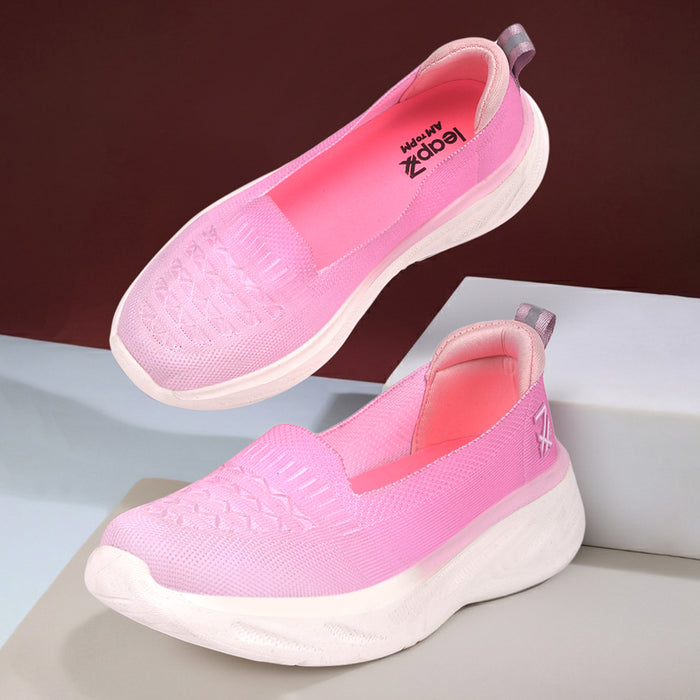 Leap7X Pink Non Lacing Casual Shoes For Women Slipin 24E By Liberty