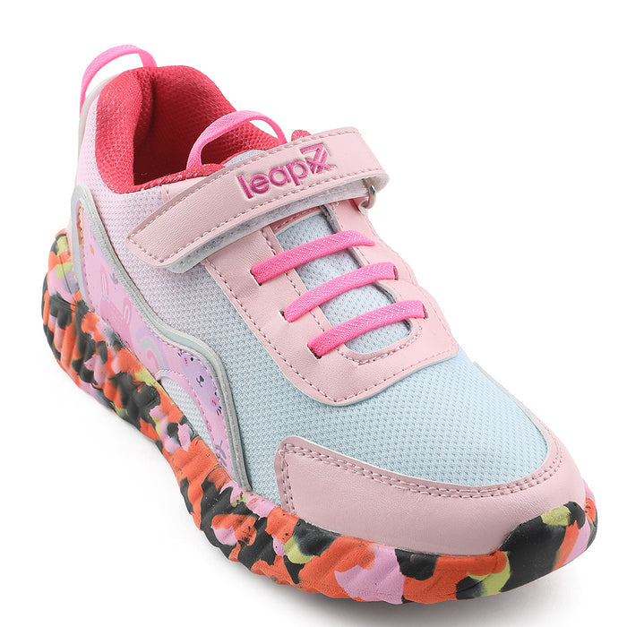 Leap7x Pink Sports Walking Shoes For Kids NITKID-11 By Liberty