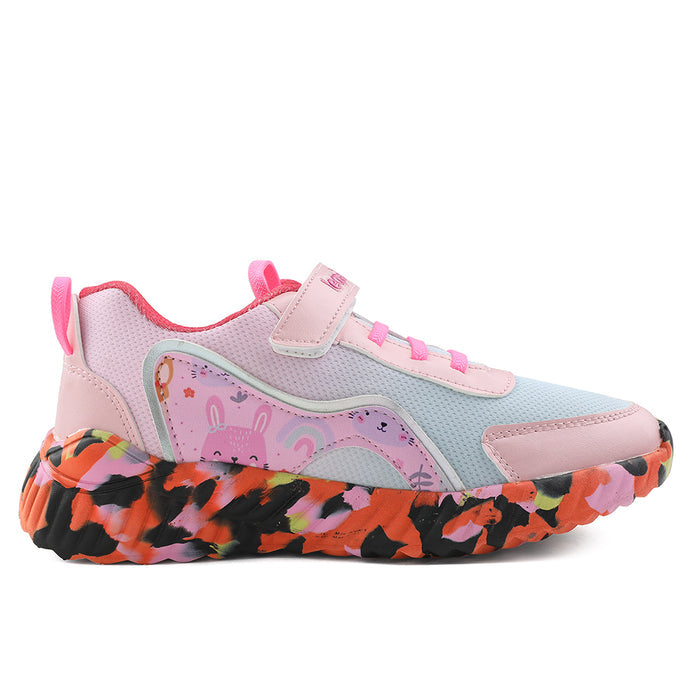 Leap7x Pink Sports Walking Shoes For Kids NITKID-11 By Liberty