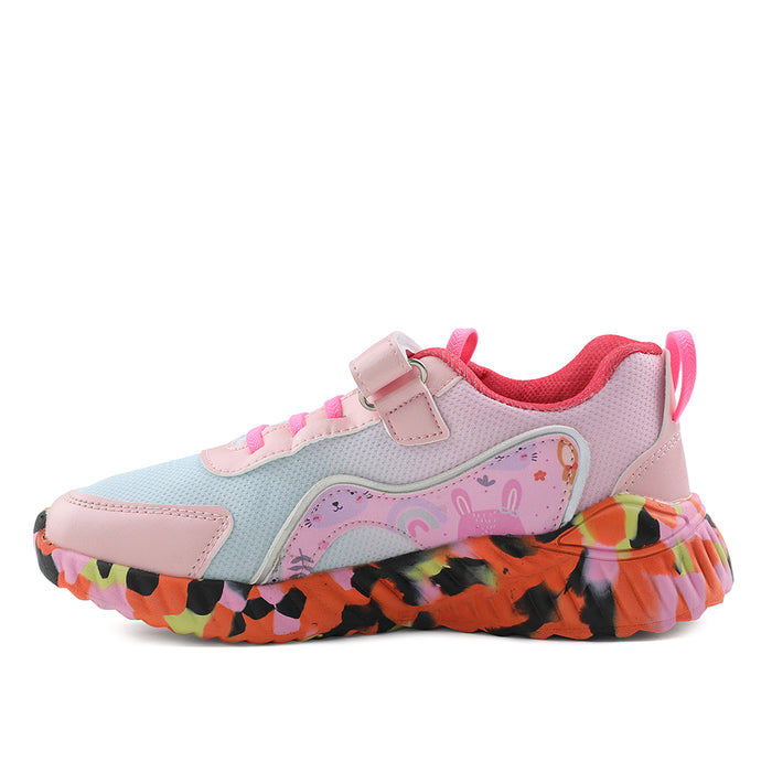 Leap7x Pink Sports Walking Shoes For Kids NITKID-11 By Liberty