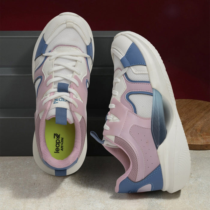 Leap7x Purple Sports Lacing Running Shoes For Kids GAMEON-2EL By Liberty