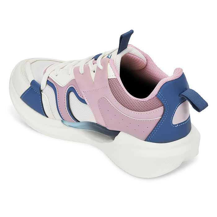 Leap7x Purple Sports Lacing Running Shoes For Kids GAMEON-2EL By Liberty