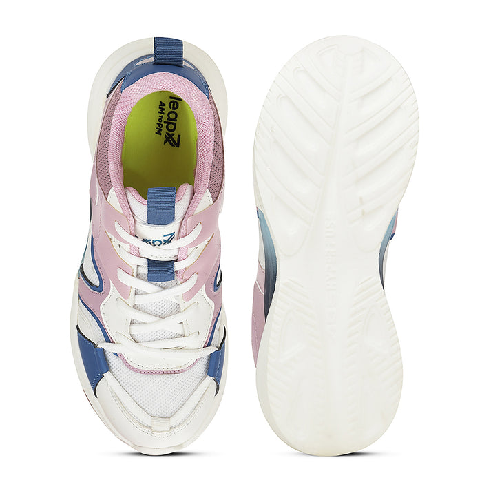 Leap7x Purple Sports Lacing Running Shoes For Kids GAMEON-2EL By Liberty