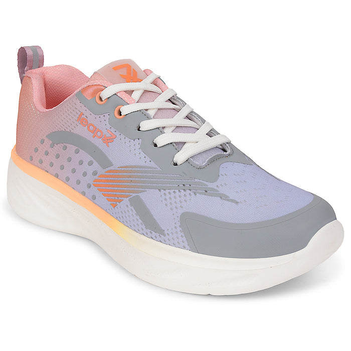 Leap7x Purple Sports Lacing Running Shoes For Women MITALI-1 By Liberty