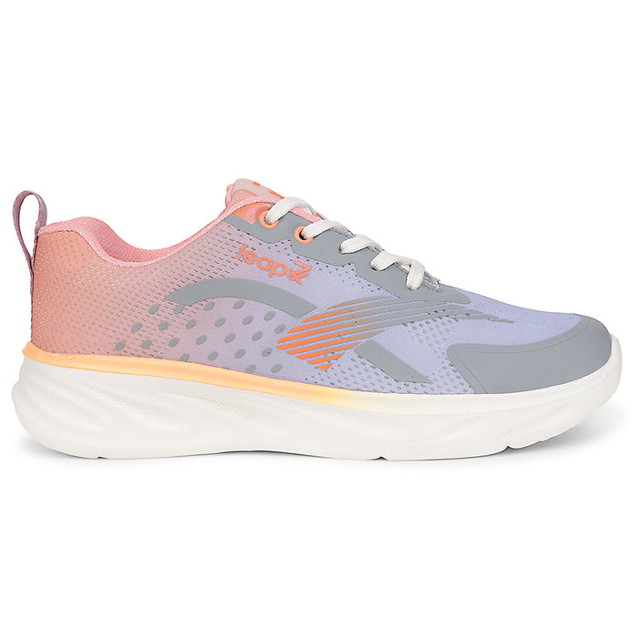 Leap7x Purple Sports Lacing Running Shoes For Women MITALI-1 By Liberty