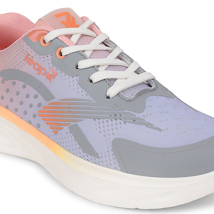 Leap7x Purple Sports Lacing Running Shoes For Women MITALI-1 By Liberty