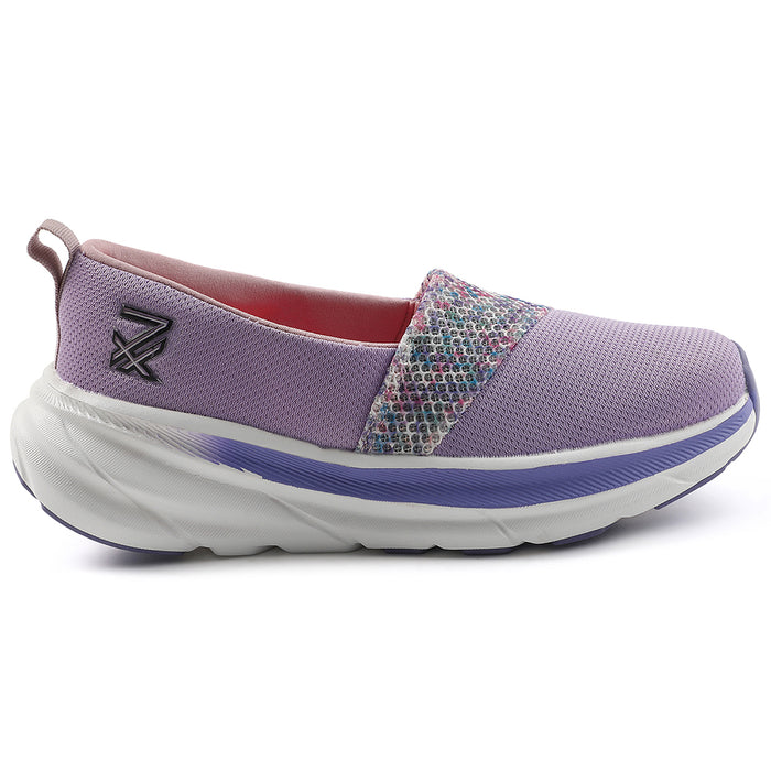 Leap7x Purple Sports Non Lacing Walking Shoes For Women CANBERRA1E
