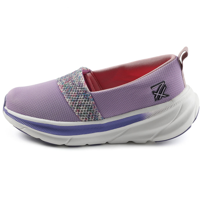 Leap7x Purple Sports Non Lacing Walking Shoes For Women CANBERRA1E
