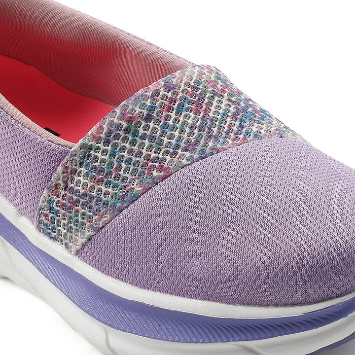 Leap7x Purple Sports Non Lacing Walking Shoes For Women CANBERRA1E
