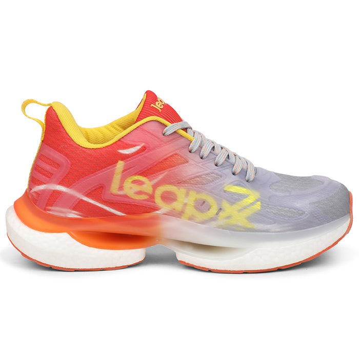 Leap7x Red Sports Lacing Running Shoes For Men RWM-01 By Liberty