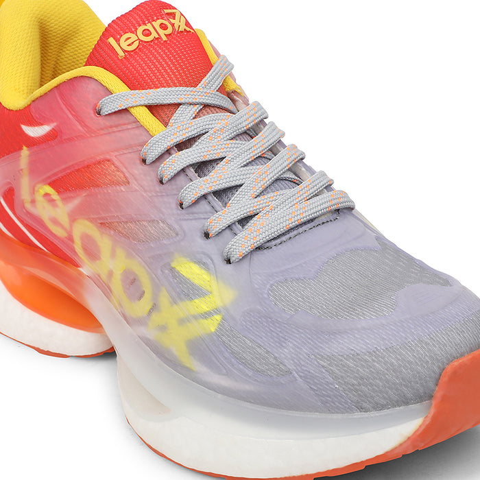 Leap7x Red Sports Lacing Running Shoes For Men RWM-01 By Liberty