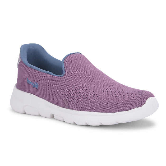 Leap7X RIYA-1 Purple Sports Non Lacing Walking Shoes for Women by Liberty