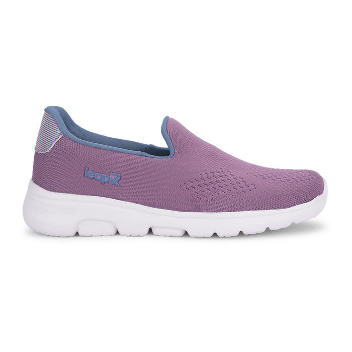 Leap7X RIYA-1 Purple Sports Non Lacing Walking Shoes for Women by Liberty