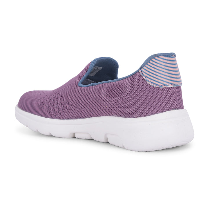 Leap7X RIYA-1 Purple Sports Non Lacing Walking Shoes for Women by Liberty