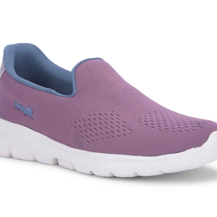 Leap7X RIYA-1 Purple Sports Non Lacing Walking Shoes for Women by Liberty