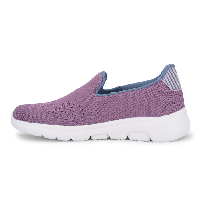 Leap7X RIYA-1 Purple Sports Non Lacing Walking Shoes for Women by Liberty