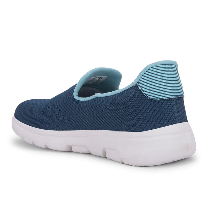 Leap7X RIYA-1 Teal Blue Sports Non Lacing Walking Shoes for Women by Liberty