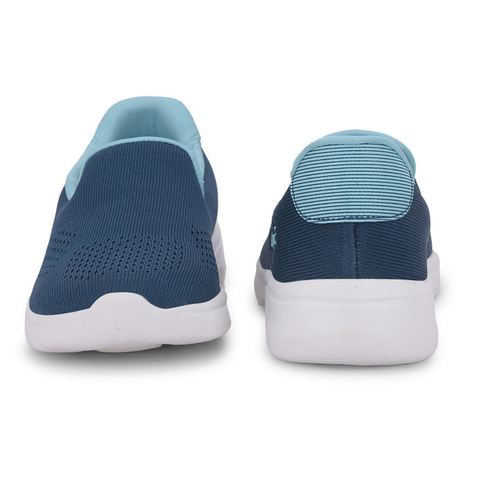 Leap7X RIYA-1 Teal Blue Sports Non Lacing Walking Shoes for Women by Liberty