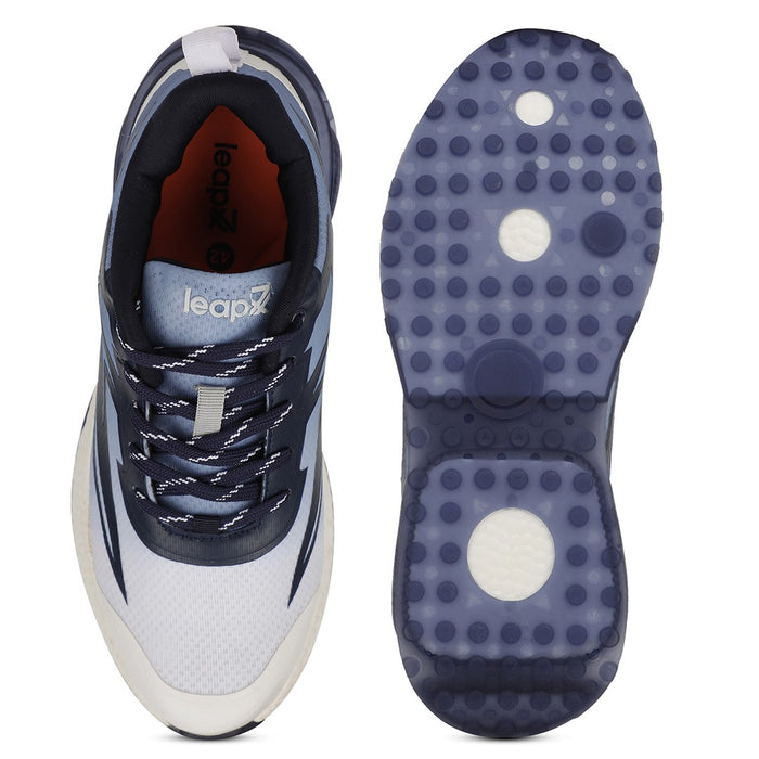 Leap7X RW-22 Blue Sports Lacing Running Shoes for Men by Liberty