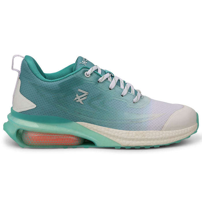 Leap7X RW-22 Green Sports Lacing Running Shoes for Men by Liberty