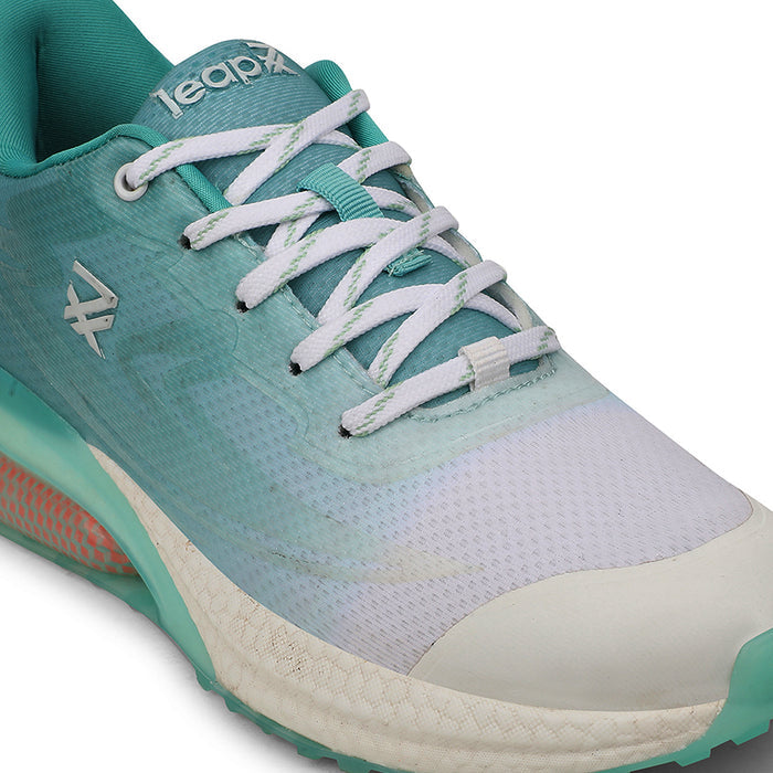 Leap7X RW-22 Green Sports Lacing Running Shoes for Men by Liberty