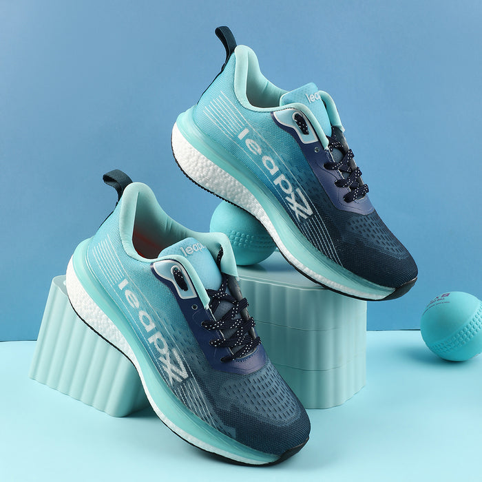 Leap7x Sea Green Sports Lacing Running Shoes For Men RWM-02 By Liberty