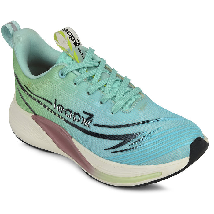 Leap7X Sea Green Sports Lacing Running Shoes For Women Libya 1 By Liberty