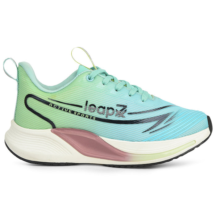 Leap7X Sea Green Sports Lacing Running Shoes For Women Libya 1 By Liberty