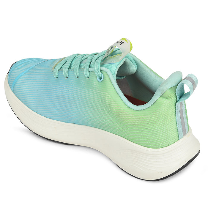 Leap7X Sea Green Sports Lacing Running Shoes For Women Libya 1 By Liberty