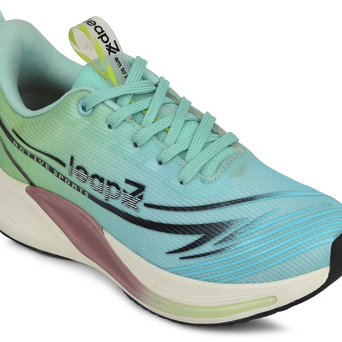 Leap7X Sea Green Sports Lacing Running Shoes For Women Libya 1 By Liberty