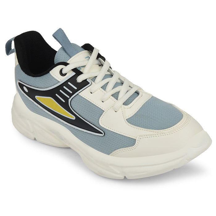 Leap7X Sky Blue Sports Lacing Running Shoes For Kids Cloudy 5L By Liberty