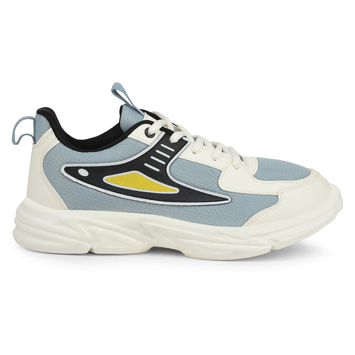 Leap7X Sky Blue Sports Lacing Running Shoes For Kids Cloudy 5L By Liberty