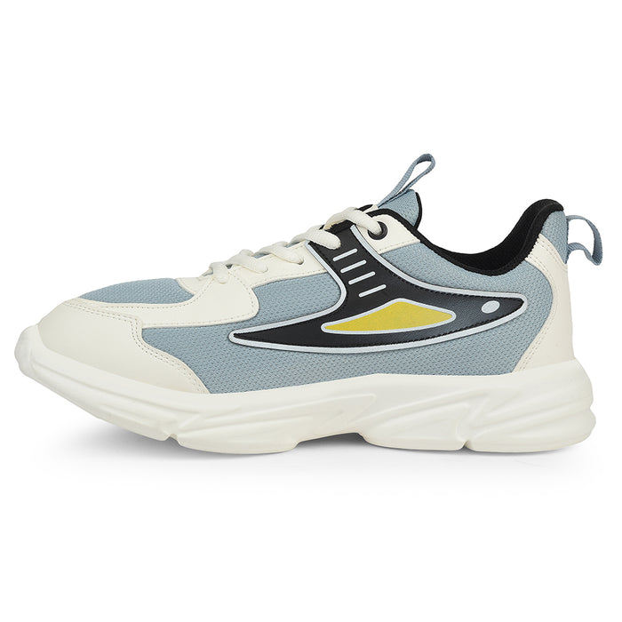 Leap7X Sky Blue Sports Lacing Running Shoes For Kids Cloudy 5L By Liberty