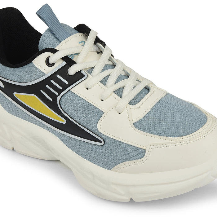 Leap7X Sky Blue Sports Lacing Running Shoes For Kids Cloudy 5L By Liberty