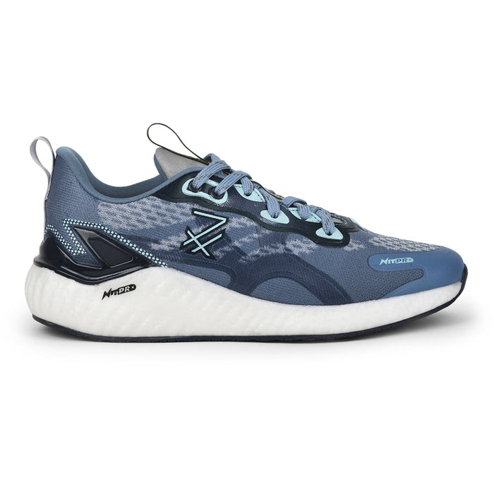 Leap7x Sky Blue Sports Lacing Running Shoes For Men TORNADO-1 By Liberty