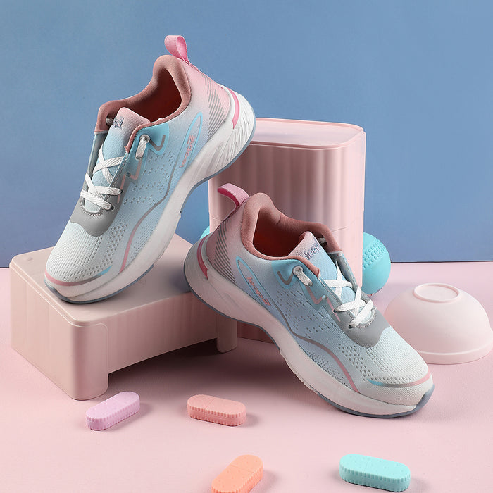 Leap7x Sky Blue Sports Lacing Walking Shoes For Women GHD-W10E