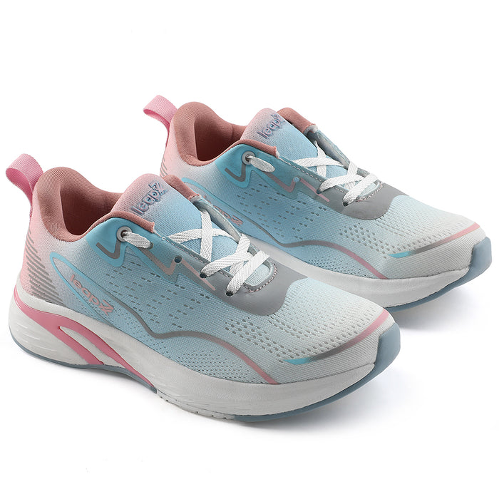Leap7x Sky Blue Sports Lacing Walking Shoes For Women GHD-W10E
