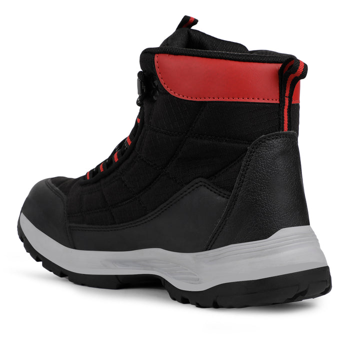 Leap7x Sports Black High Ankle Trekking Shoes For Mens VERTICAL By Liberty