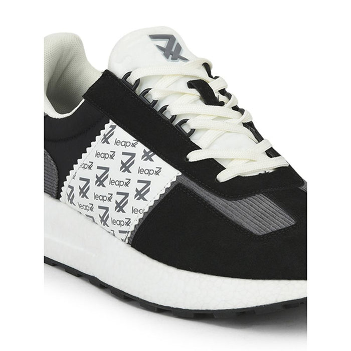 Leap7x Sports Lacing Running Shoes For Men (Black) XL-TG-1 By Liberty