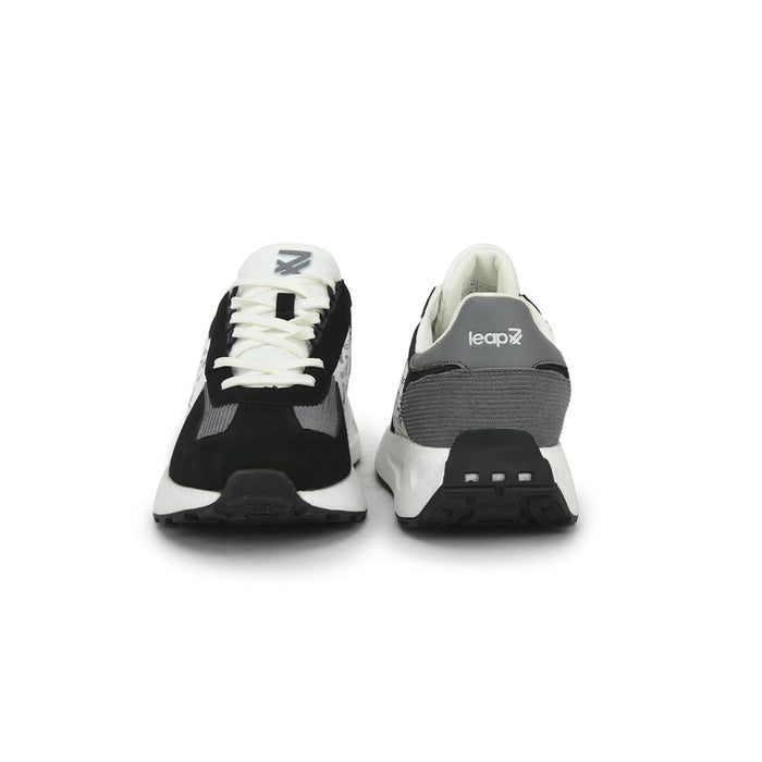 Leap7x Sports Lacing Running Shoes For Men (Black) XL-TG-1 By Liberty