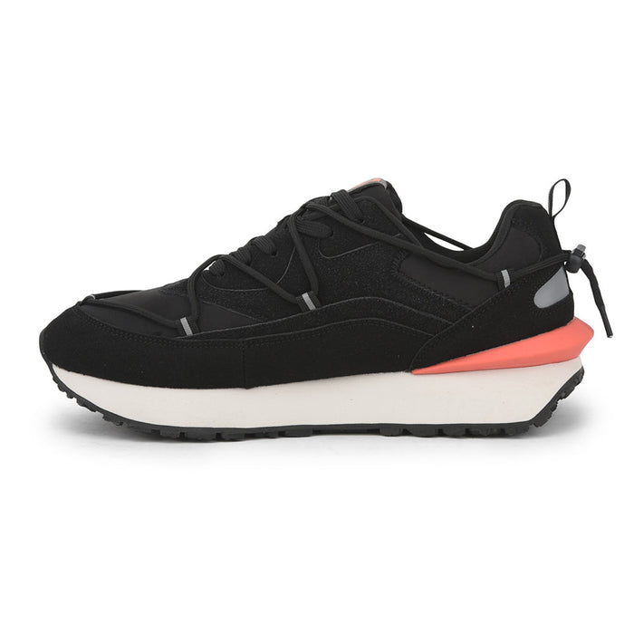 Leap7x Sports Lacing Running Shoes For Men (Black) XL-TG-5 By Liberty