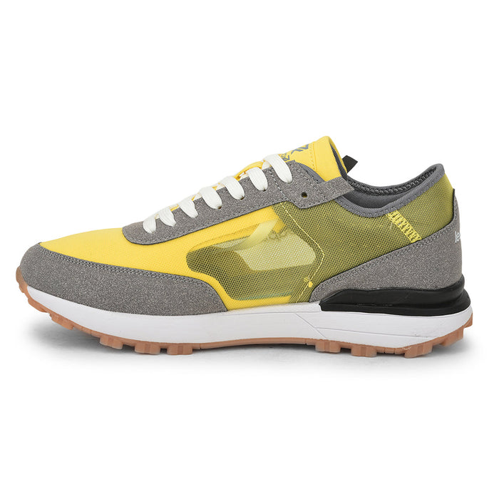Leap7x Sports Lacing Running Shoes For Men (Yellow) XL-TG-3 By Liberty