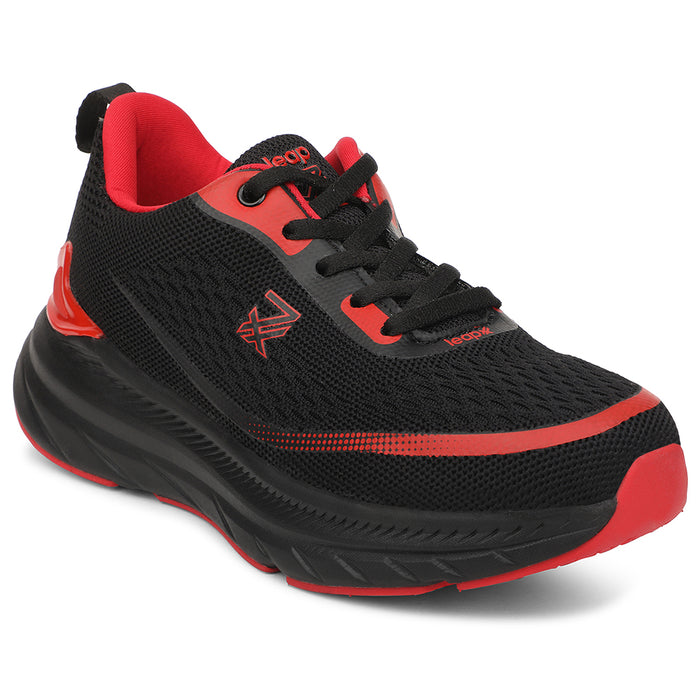 Leap7X TRIPPER Red Sports Lacing Running Shoes for Kids by Liberty
