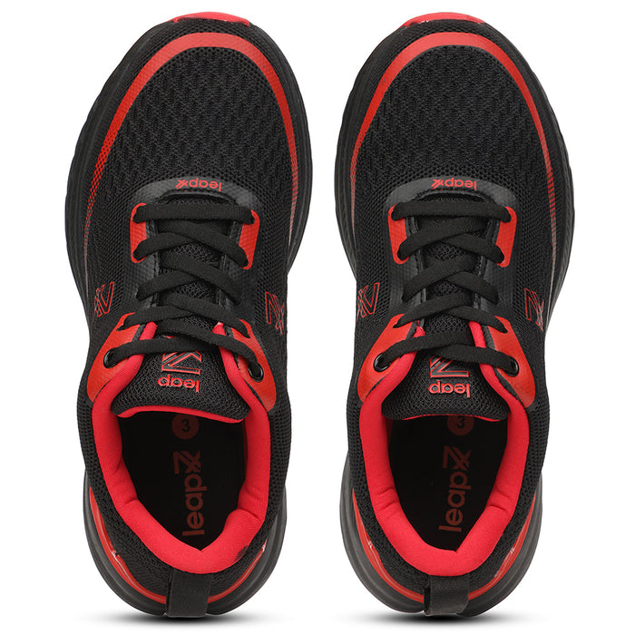 Leap7X TRIPPER Red Sports Lacing Running Shoes for Kids by Liberty