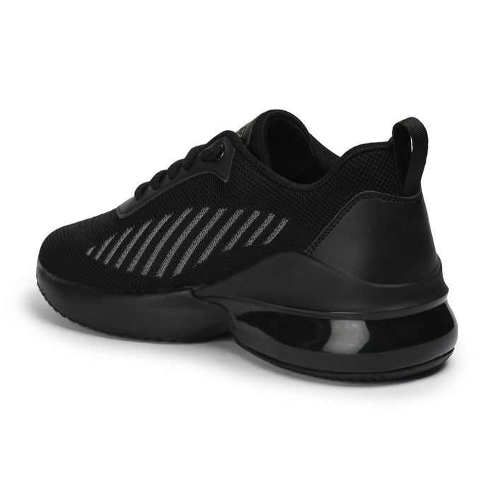 Leap7X Virat Men Black Sports Lacing Shoes By Liberty