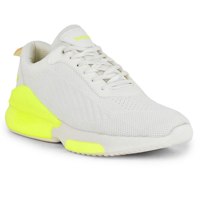 Leap7X Virat Men Off White Sports Lacing Shoes By Liberty