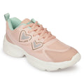 Leap7X WALTER-1L Peach Sports Non lacing Walking Shoes for Kids by Liberty