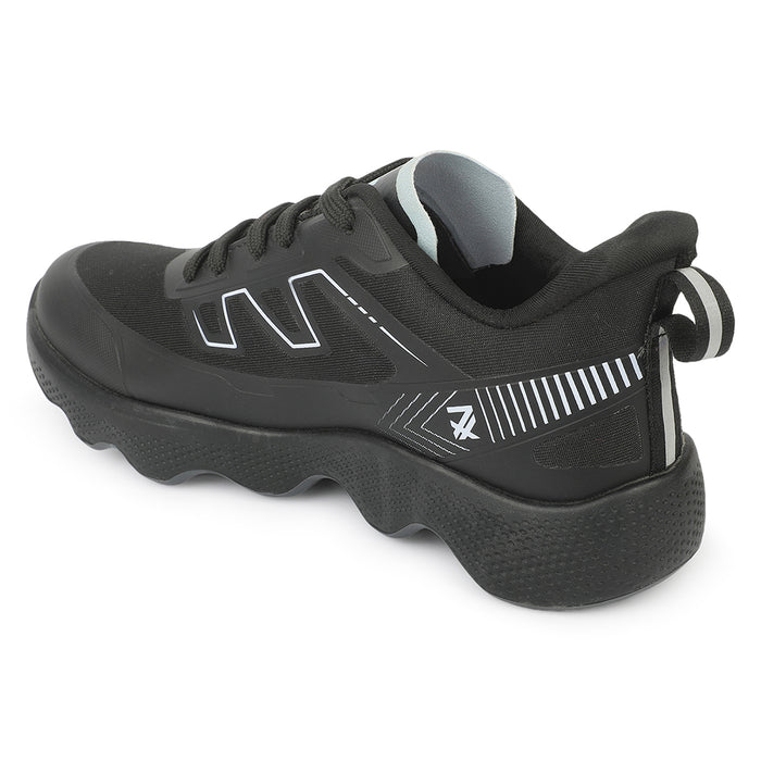 Leap7X WAVERIDE4L Black Sports Lacing Running Shoes for Women by Liberty