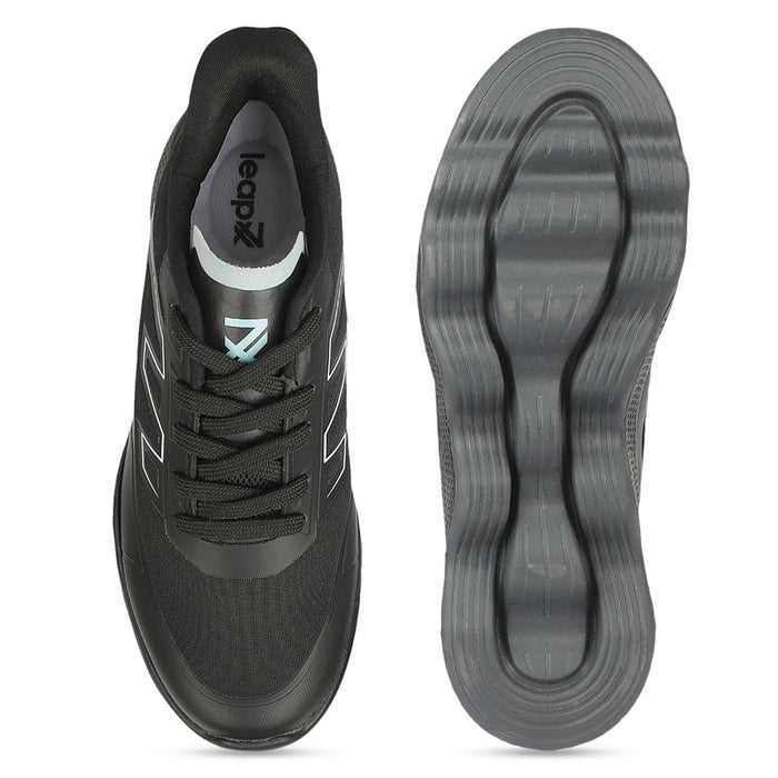 Leap7X WAVERIDE4L Black Sports Lacing Running Shoes for Women by Liberty